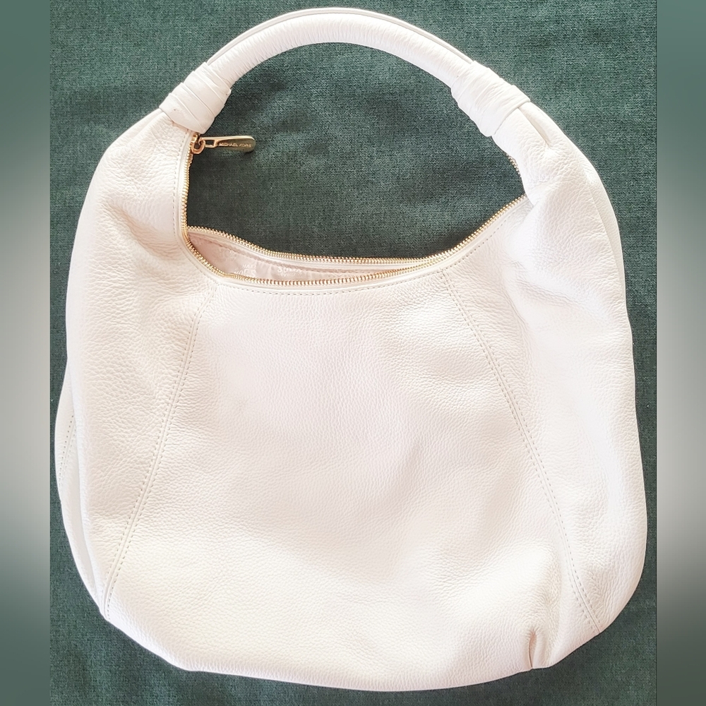 Michael Kors white leather bag